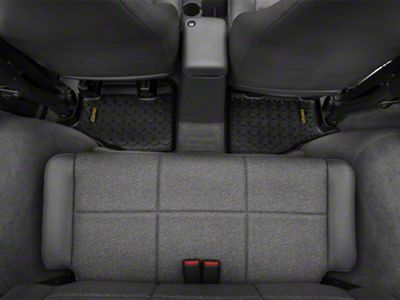 Barricade Rear Floor Mats; Black (97-06 Jeep Wrangler TJ)