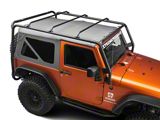 Barricade Roof Rack; Textured Black (07-18 Jeep Wrangler JK 2-Door)