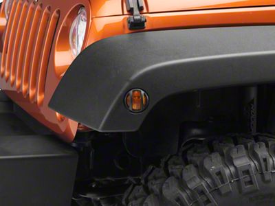 Barricade Side Marker Guard; Textured Black (07-18 Jeep Wrangler JK)