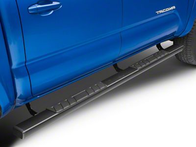 RedRock Steel Side Step Bars; Black (05-23 Tacoma Double Cab)