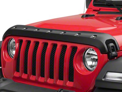 Premium Bolt-On Look Hood Deflector; Smooth (18-25 Jeep Wrangler JL)