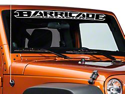 SEC10 Barricade Windshield Decal; White (66-24 Jeep CJ5, CJ7, Wrangler YJ, TJ, JK & JL)