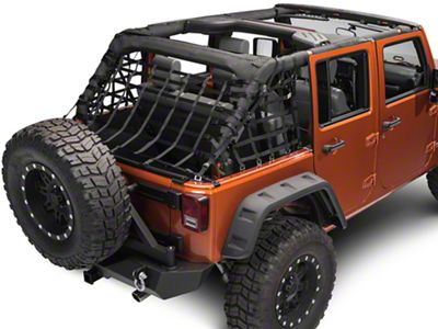 RedRock Cargo Wrap Around Net; Three Piece (07-18 Jeep Wrangler JK 4-Door)