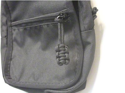 Bartact Paracord Zipper Pull; Black; Set of Five