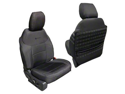 Bartact Tactical Series Front Seat Covers; Black (21-25 Bronco)