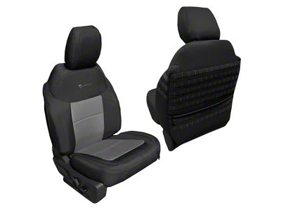 Bartact Tactical Series Front Seat Covers; Black/ACU Camo (21-25 Bronco)