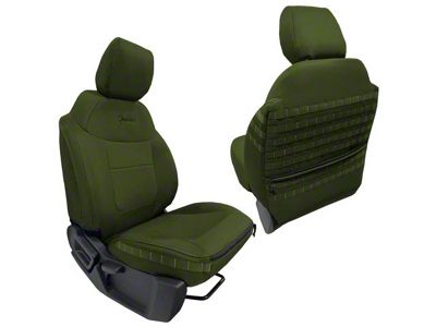 Bartact Tactical Series Front Seat Covers; Olive (21-25 Bronco)