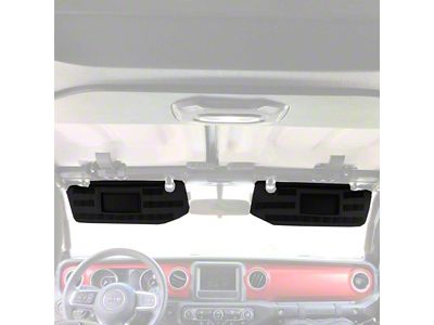 Bartact MOLLE Sun Visor Covers with PALS Webbing; Black (20-25 Jeep Gladiator JT)