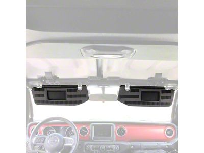 Bartact MOLLE Sun Visor Covers with PALS Webbing; Graphite (20-25 Jeep Gladiator JT)
