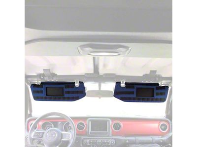 Bartact MOLLE Sun Visor Covers with PALS Webbing; Navy (20-25 Jeep Gladiator JT)