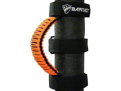 Bartact Universal Paracord Grab Handles; Black/Bright Orange (Universal; Some Adaptation May Be Required)