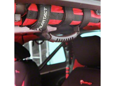 Bartact Universal Paracord Grab Handles; Rubber Black (Universal; Some Adaptation May Be Required)