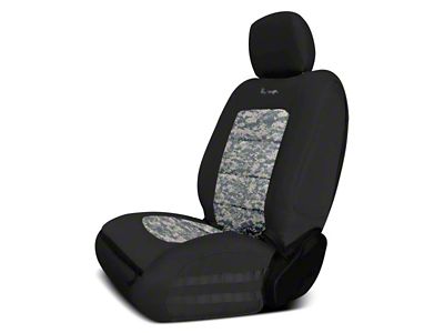Bartact Tactical Series Front Seat Covers; Black/ACU Camo (20-25 Jeep Gladiator JT)