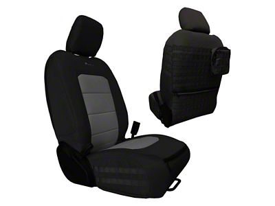 Bartact Tactical Series Front Seat Covers; Black/Graphite (20-25 Jeep Gladiator JT)