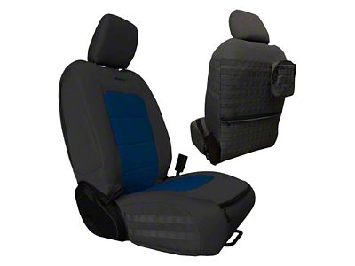 Bartact Tactical Series Front Seat Covers; Black/Navy (20-25 Jeep Gladiator JT)