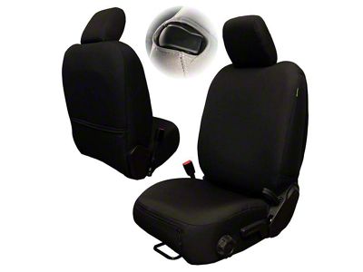 Bartact Baseline Performance Front Seat Covers; Black (18-25 Jeep Wrangler JL 2-Door)