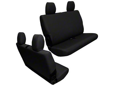 Bartact Baseline Performance Rear Seat Cover; Black (07-10 Jeep Wrangler JK 2-Door)