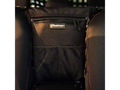 Bartact Fabric Between the Seat Bag and Pet Divider; Black (07-25 Jeep Wrangler JK & JL)