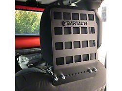 Bartact Universal Headrest MOLLE Panel; Black (07-25 Jeep Wrangler JK & JL)