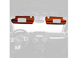 Bartact MOLLE Sun Visor Covers with PALS Webbing; Orange (07-18 Jeep Wrangler JK)