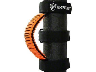Bartact Universal Paracord Grab Handles; Black/Bright Orange (Universal; Some Adaptation May Be Required)