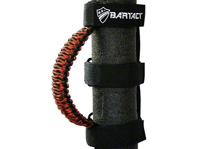 Bartact Universal Paracord Grab Handles; Black/Orange Camo (Universal; Some Adaptation May Be Required)