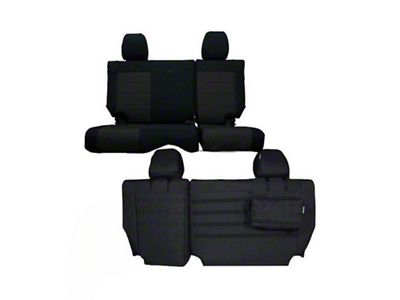 Bartact Tactical Series Rear Seat Cover; Black (08-10 Jeep Wrangler JK 4-Door)