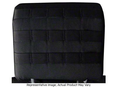 Bartact Tactical Series Rear Seat Headrest Covers; Black (18-25 Jeep Wrangler JL 4-Door)