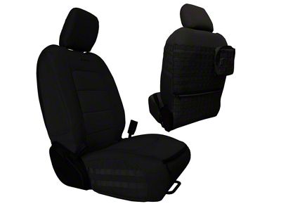 Bartact Tactical Series SRS Air Bag Compliant Front Seat Covers; Black (18-25 Jeep Wrangler JL 4-Door)