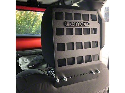 Bartact Universal Headrest MOLLE Panel; Black (05-23 Tacoma)