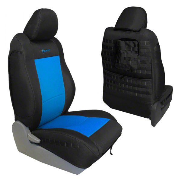 Bartact Tactical Series Front Seat Covers; Black/Blue TTAC0915FPBU (0915 w