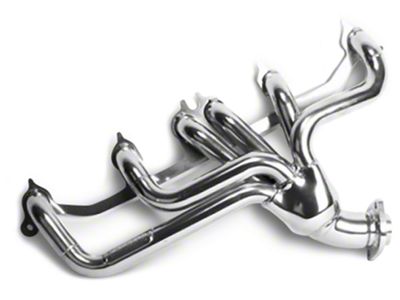 BBK 1-1/2-Inch Tuned Length Shorty Header; Polished Silver Ceramic (91-99 4.0L Jeep Wrangler YJ & TJ)