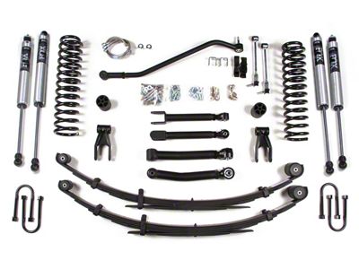 BDS 4.50-Inch Coil Spring Suspension Lift Kit with Rear Leaf Springs and FOX 2.0 Performance Shocks (84-01 4WD Jeep Cherokee XJ w/ Chrysler 8.25-Inch Rear Axle)