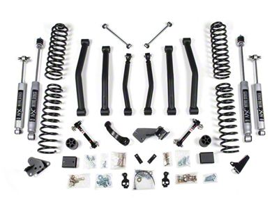 BDS 4.50-Inch Control Arm Suspension Lift Kit with NX2 Nitro Shocks (07-11 Jeep Wrangler JK 4-Door)