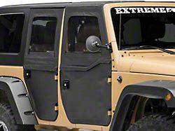 Bestop 2-Piece Full Fabric Front Doors; Black Diamond (07-18 Jeep Wrangler JK)