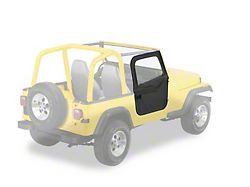 Bestop 2-Piece Full Fabric Doors; Black Crush (80-95 Jeep CJ7 & Wrangler YJ)