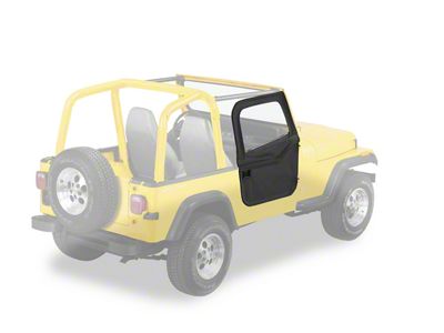 Bestop 2-Piece Full Fabric Doors; Black Crush (80-95 Jeep CJ7 & Wrangler YJ)