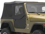 Bestop 2-Piece Full Fabric Doors; Black Diamond (97-06 Jeep Wrangler TJ)