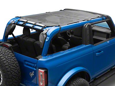 Auvent Bimini De Toit Pour Ford Bronco - Toile Noire Avec Filet De Rangement - Installation Facile - Neuf Et Prêt à Monter
