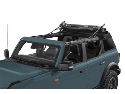 Bestop Trektop Slantback Soft Top; Black Twill (21-25 Bronco 4-Door, Excluding Raptor)