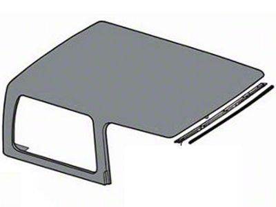 Bestop Bikini Top Windshield Channel; Drill-In (76-95 Jeep CJ5, CJ7 & Wrangler YJ)