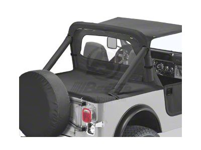 Bestop Duster Deck Cover; Black (87-91 Jeep Wrangler YJ w/ Soft Top)