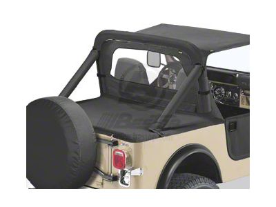 Bestop Duster Deck Cover; Black Crush (80-91 Jeep CJ7 & Wrangler YJ)