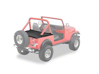 Bestop Duster Deck Cover; Black Denim (80-91 Jeep CJ7 & Wrangler YJ)