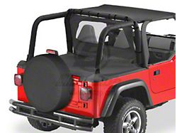 Bestop Duster Deck Cover; Black Denim (97-02 Jeep Wrangler TJ w/ Soft Top)