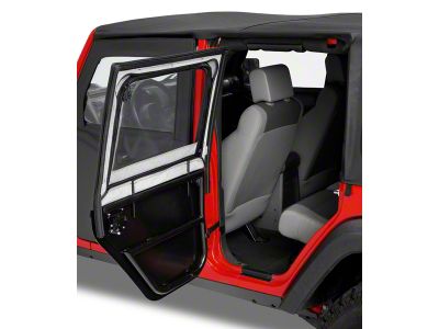 Bestop HighRock 4x4 Element Rear Upper Half Doors; Black Diamond (07-18 Jeep Wrangler JK 4-Door)
