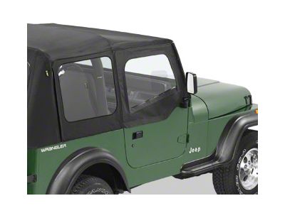 Bestop Fabric Replacement Door Skins; Black Denim (88-95 Jeep Wrangler YJ)