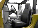 Bestop Trailmax II Standard Fixed High-Back Position Front Bucket Seat; Black Crush (76-06 Jeep CJ5, CJ7, Wrangler YJ & TJ)
