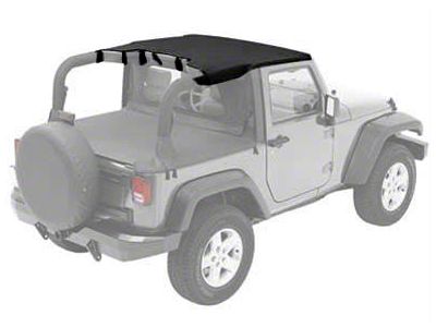 Bestop Targa-Style Bikini Top; Black Diamond (07-09 Jeep Wrangler JK 2-Door)