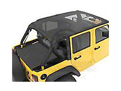 Bestop Safari-Style Header Bikini Top; Black Mesh (07-09 Jeep Wrangler JK 4-Door)
